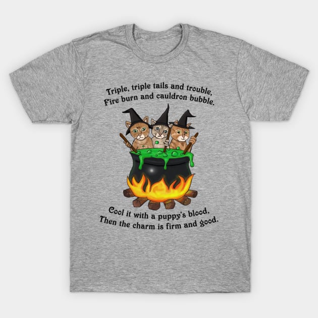 Kittens and Cauldron T-Shirt by JKP2 Art